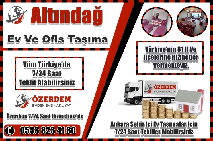 Altındağ evden eve nakliyat veren Özerdem Nakliyat firmamız taşınma konusundaki tüm olumsuz düşüncelerinizi değiştirecektir.
