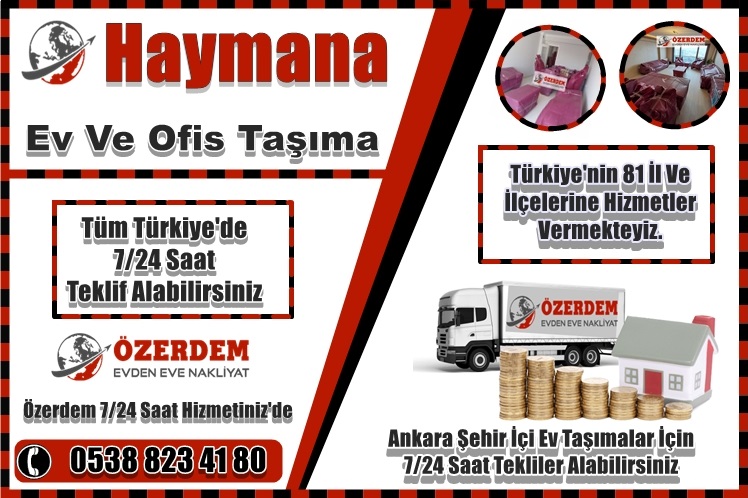 Taşınma işlemleri stresli ve zorlu bir süreç olmaktan uzaklaşarak Haymana evden eve nakliyat hizmetlerimiz ile rahatlık ve güven içinde yapılmaktadır.
