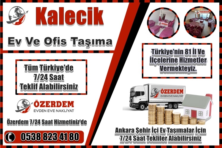 Ankara ilinin tüm ilçelerinin nakliyat hizmetlerini profesyonel olarak karşılamaya hazır olan Kalecik Evden Eve Nakliyat hizmetleri Özerdem Nakliyat alanında deneyimli ekiple kaliteli hizmet vermektedir